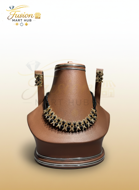 Aswad-e-Zarrin Onyx Choker Set